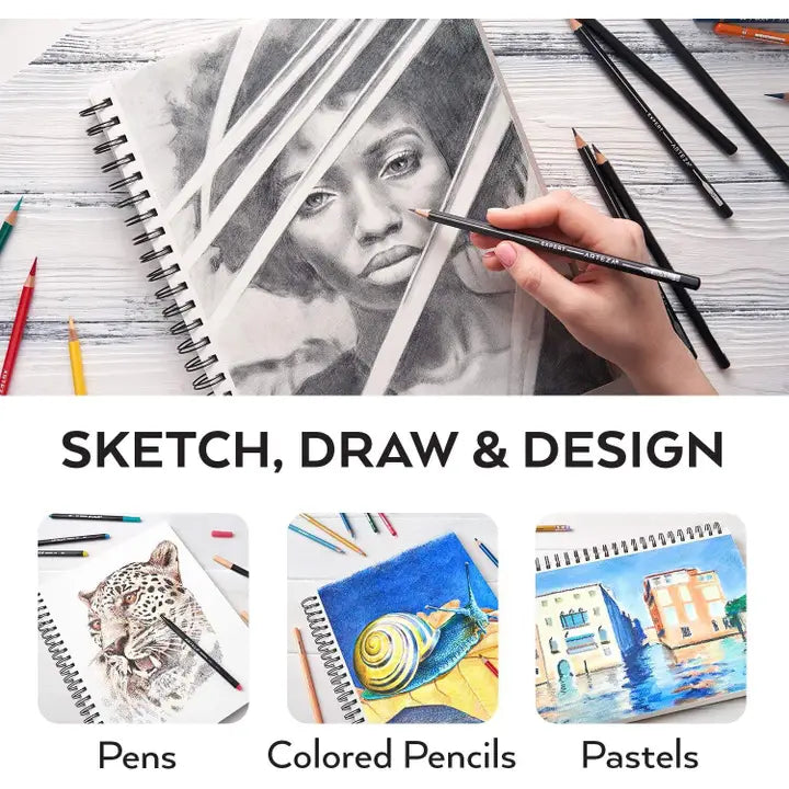 Paper Pad - Arteza Sketchbook, 9" X 12", 100 Sheets