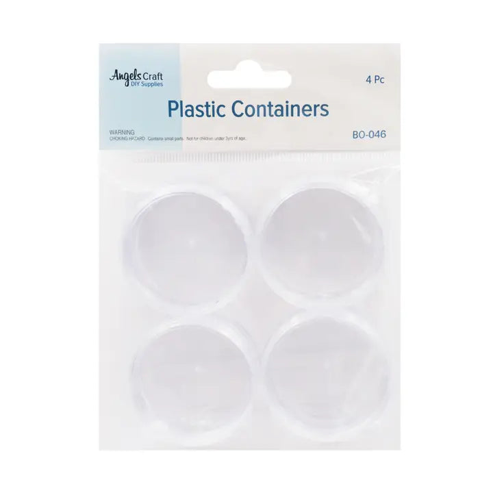 Container - 4ct Plastic Container Medium