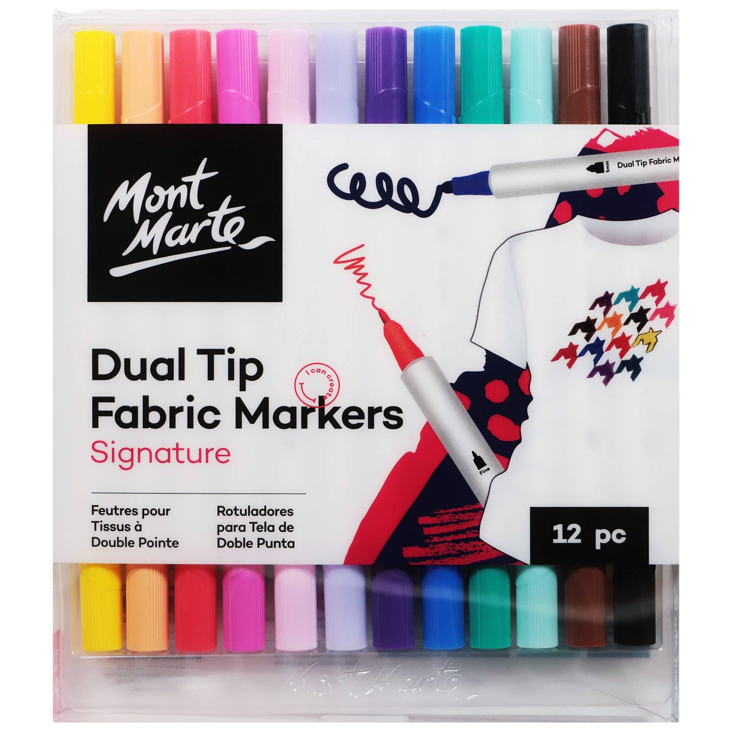 Markers - Dual Tip Fabric Markers Signature 12pc