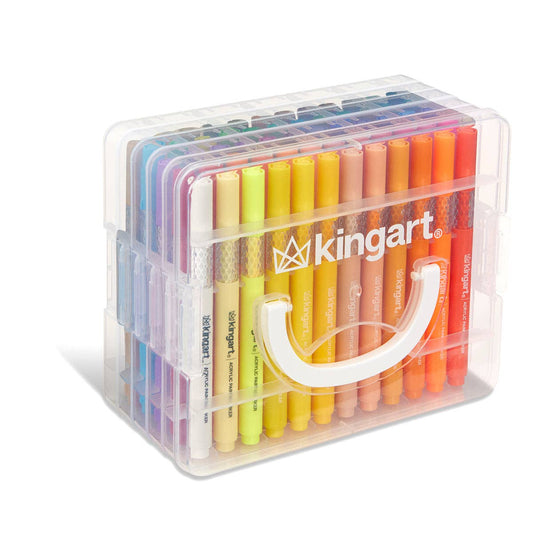 Markers - Acrylic Paint Markers Set – Includes Storage Case - 60 Colors