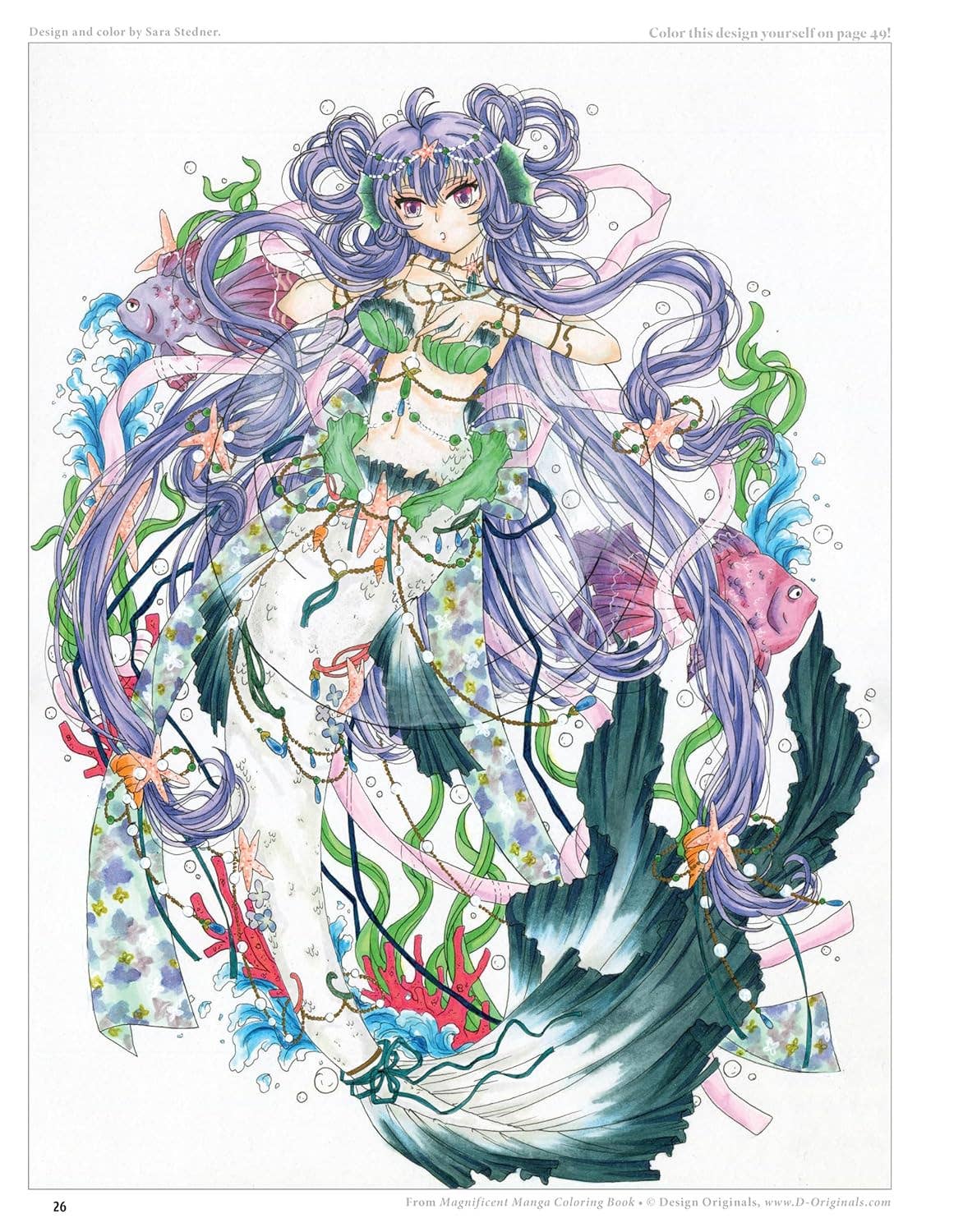 Coloring Book - Magnificent Manga Mythical & Magical Designs