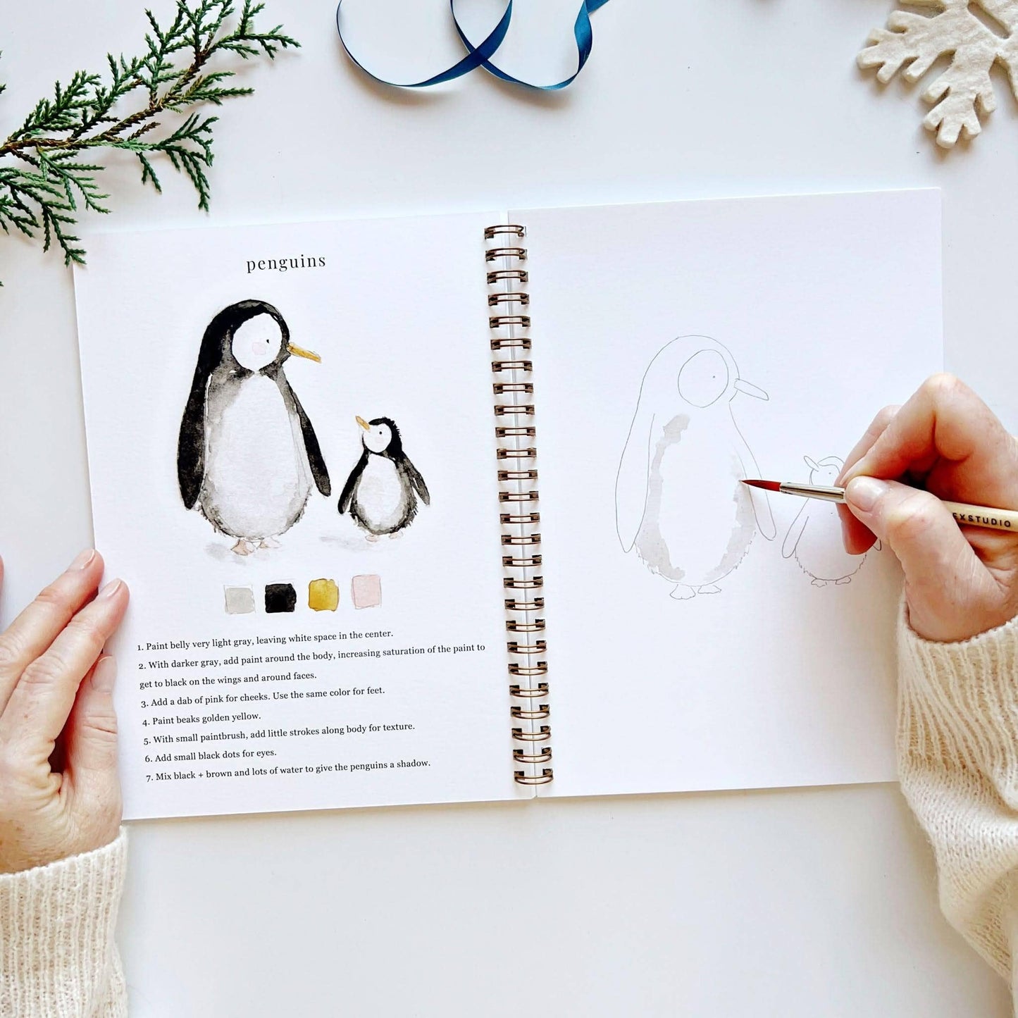 Workbook - Winter watercolor workbook