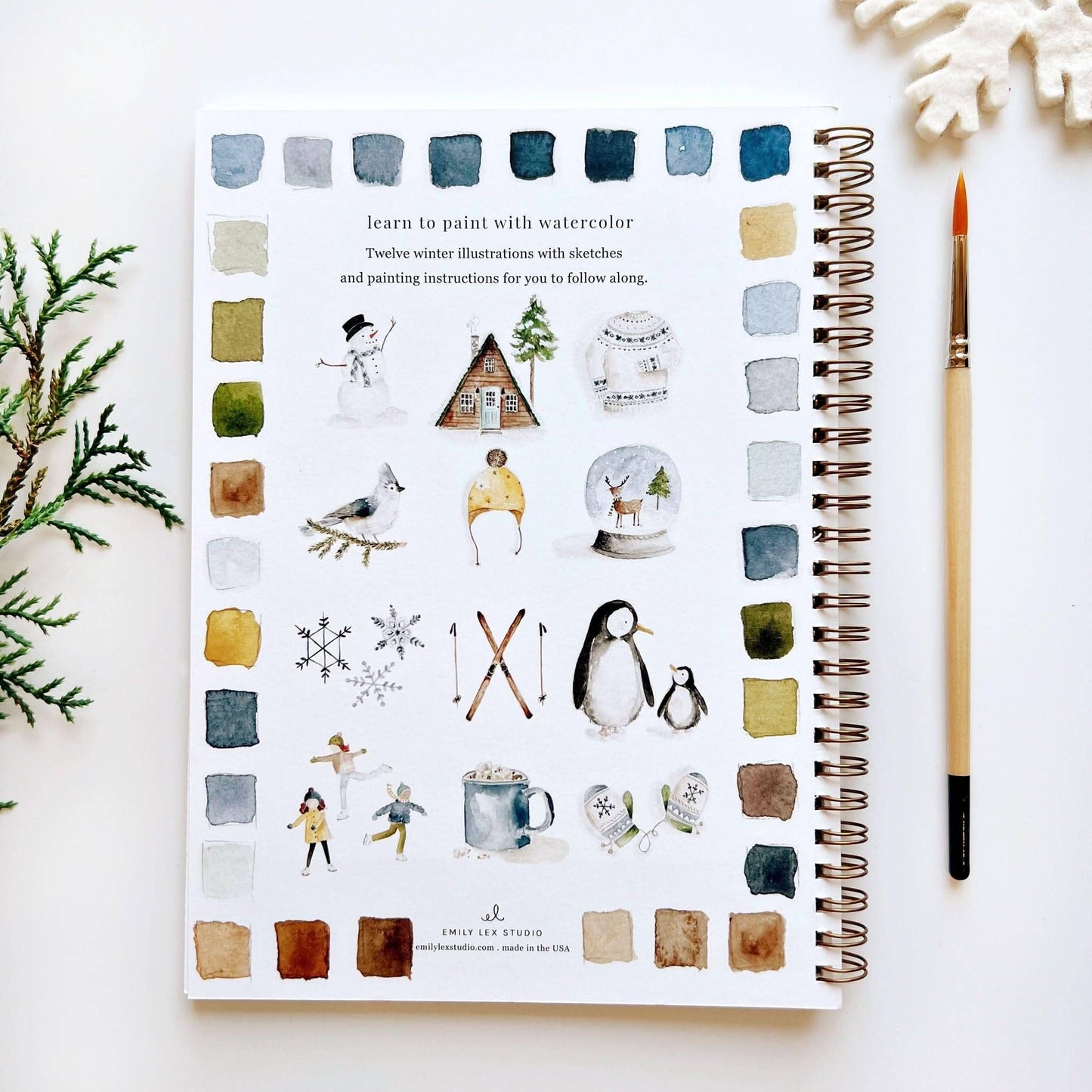 Workbook - Winter watercolor workbook