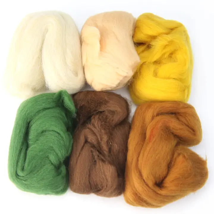 Felting - Fall - Color Wool Fiber For Needle Felting