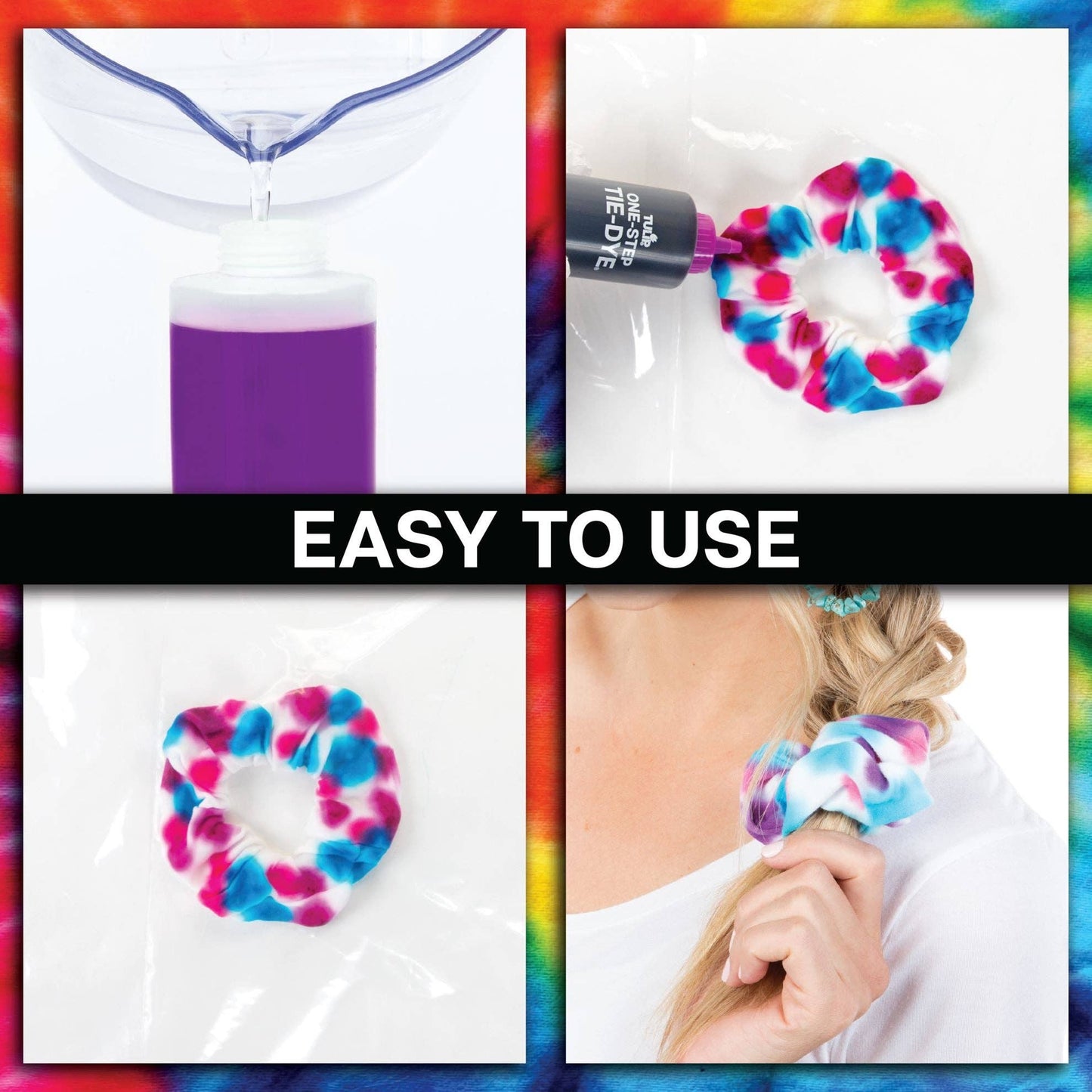 Tulip Scrunchies White 4 Pack