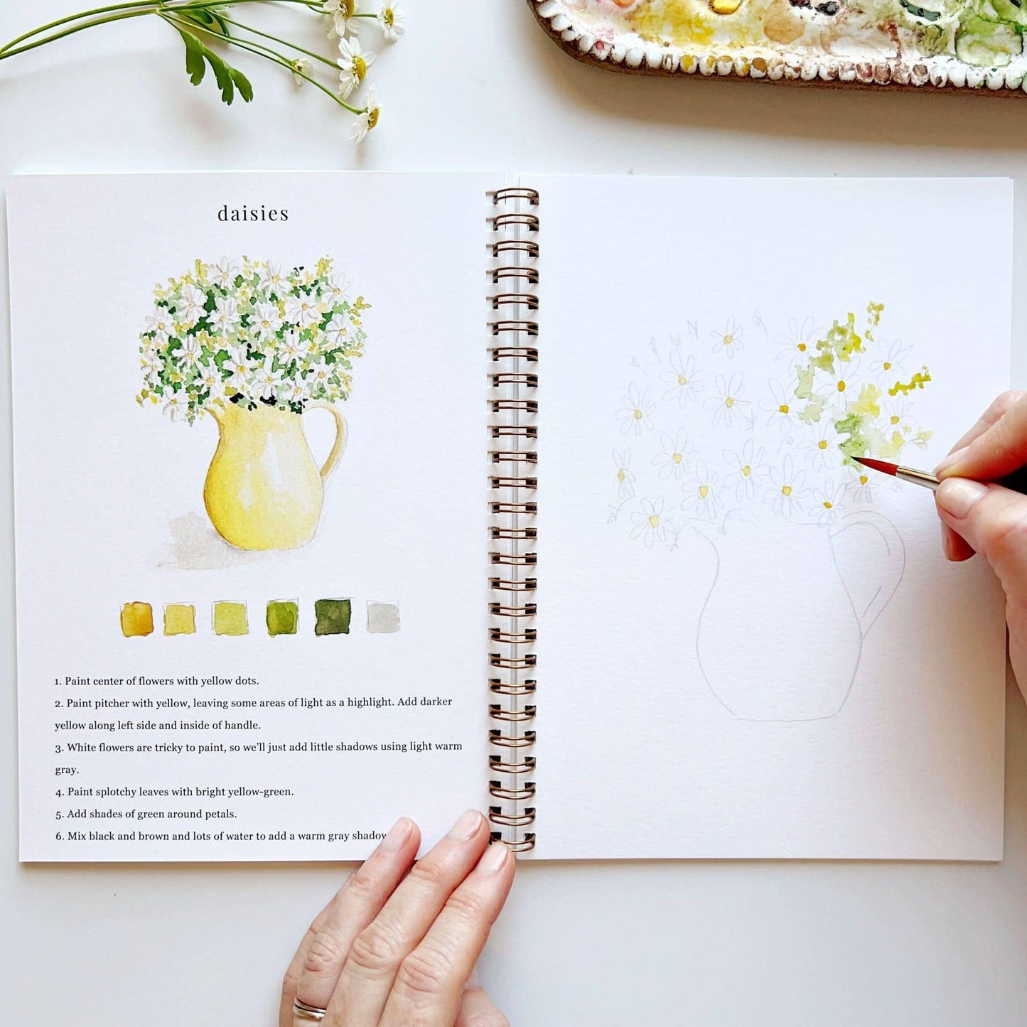 Workbook - Flowers watercolor workbook