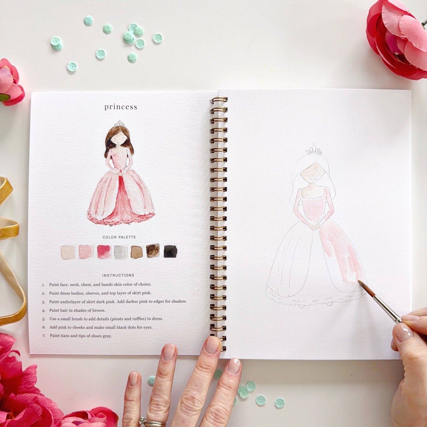 Workbook - Fairytale watercolor workbook
