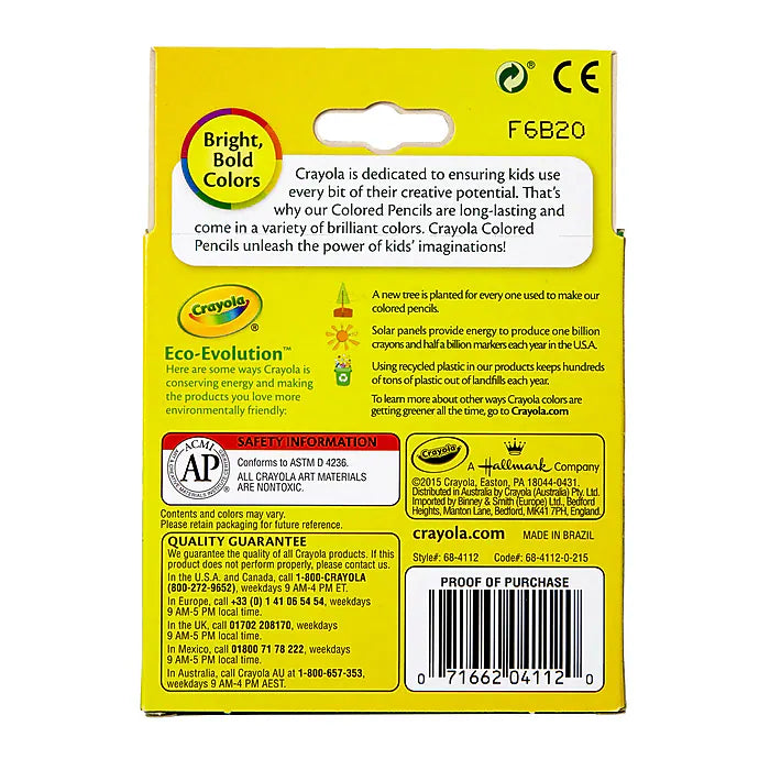 Pencils - Crayola 12 Count Colored Pencils Short