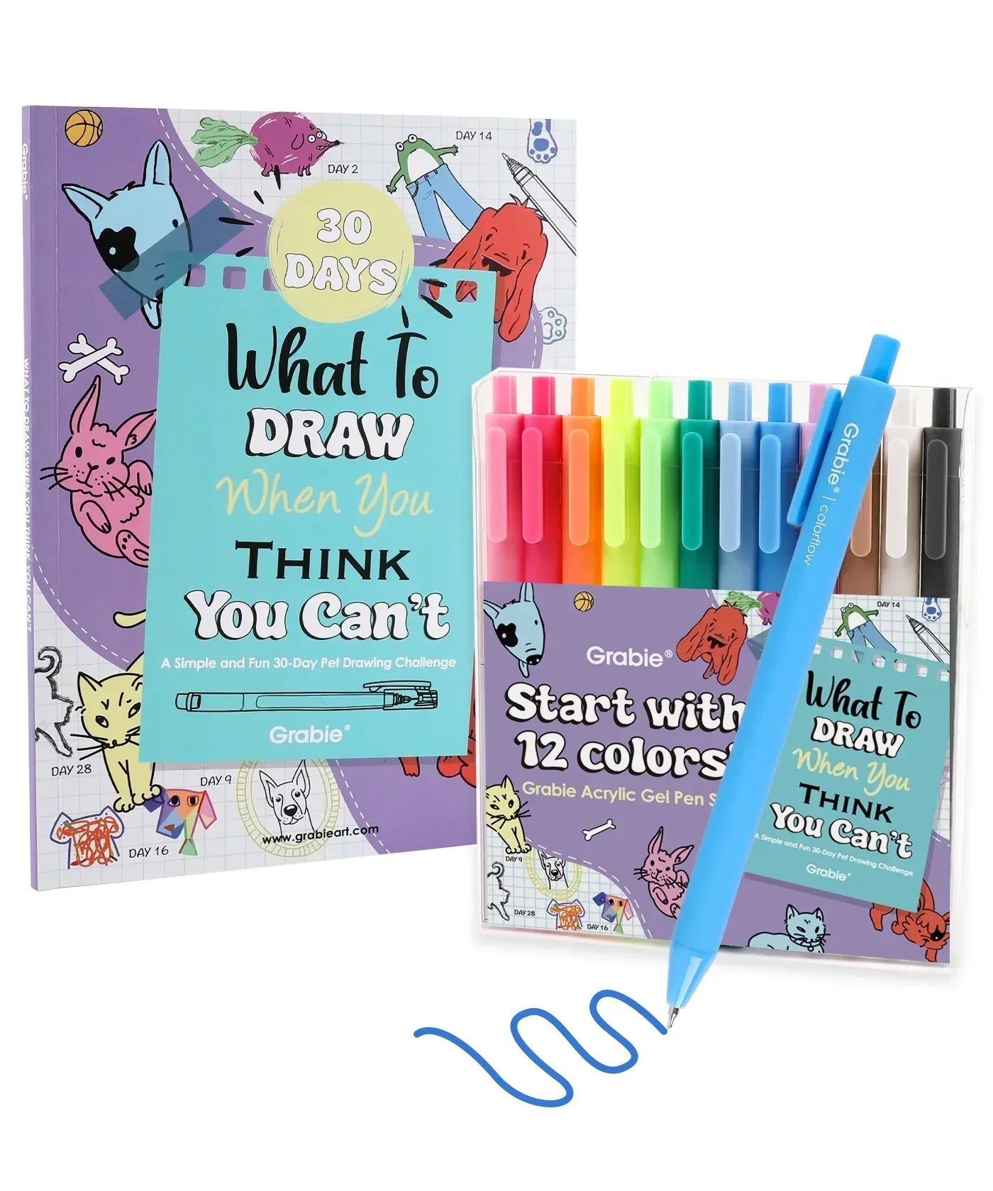 Markers - What To Draw: 30-Day Pet Drawing Kit