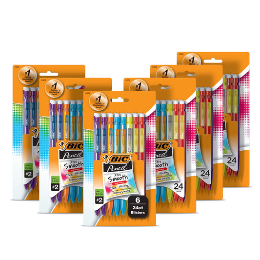 Pencils - BIC Xtra-Smooth Mechanical Pencils, Medium Point (0.7mm) 24 pk
