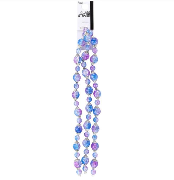 Beads - Cousin DIY Glass Strand 27IN/68CM Blue & Purple