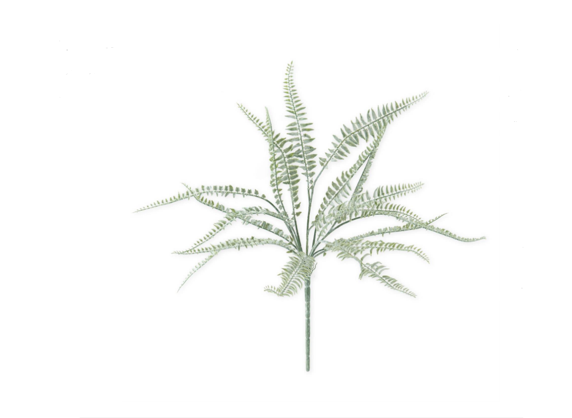 Flower - 20 Inch Real Touch Powdered Fern Bush