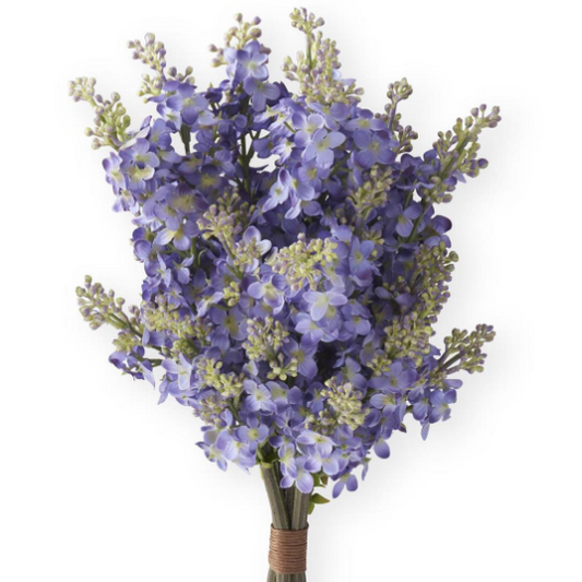 Flower - 15.5 Inch Purple Real Touch Lilac Single Stem