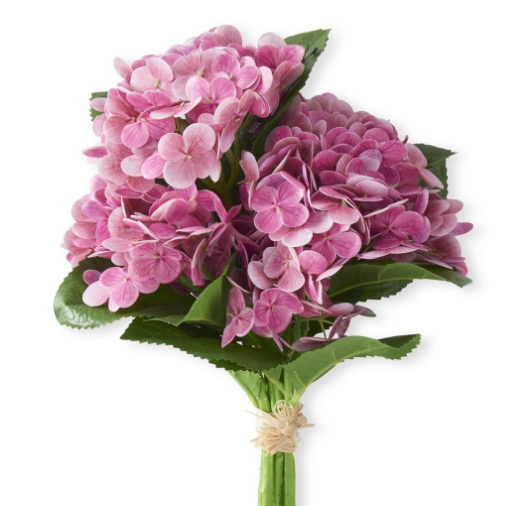 Flower - 13 Inch Dark Pink Real Touch Hydrangea Single Stem