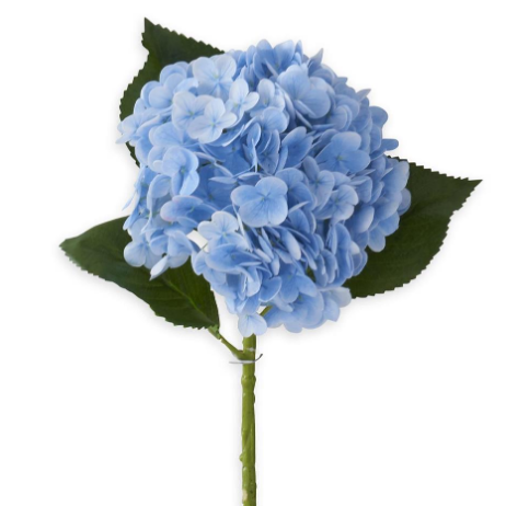 Flower - 13 Inch Blue Real Touch Hydrangea Single Stem
