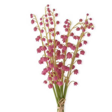 Flower - 17 Inch Mauve Real Touch Lily of The Valley Single Stem
