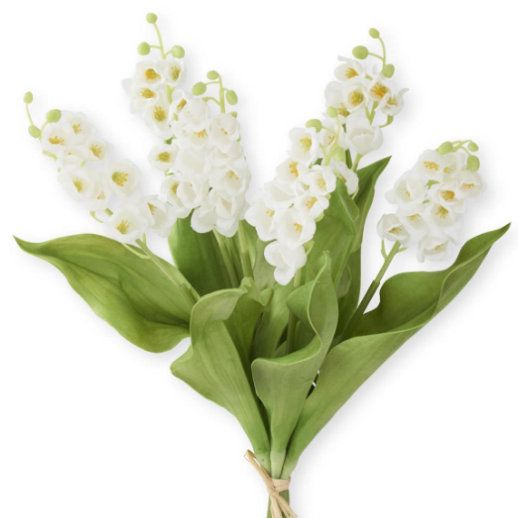 Flower - 15 Inch White Real Touch Lily of The Valley Single Stem