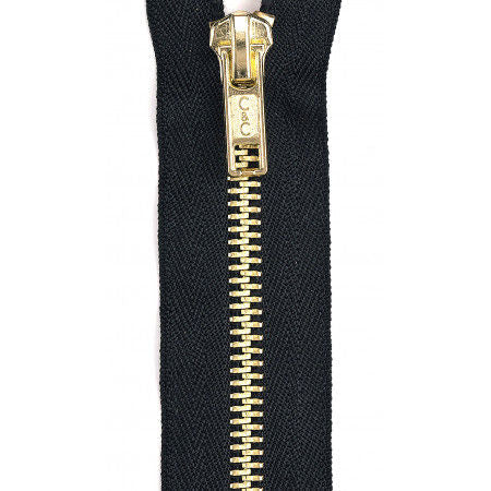 Zipper - Coats Fashion Metal Brass Closed Bottom Zipper 7"