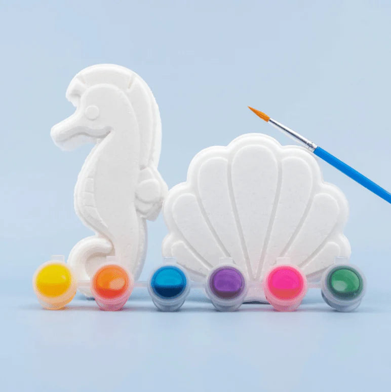 Bath Bomb - Paint Your Own Bath Bomb - Set of 2 Seahorse and Shell