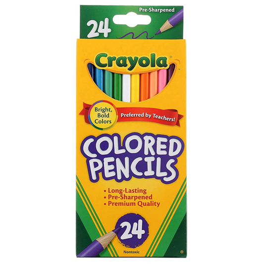 Pencils - Crayola 24 Count Colored Pencils Long