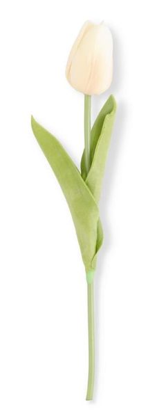 Flower - 13 Inch Coral & Peach Real Touch Mini Tulip Single Stem