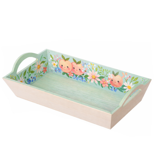 Wood - Angled Sides Wooden Tray