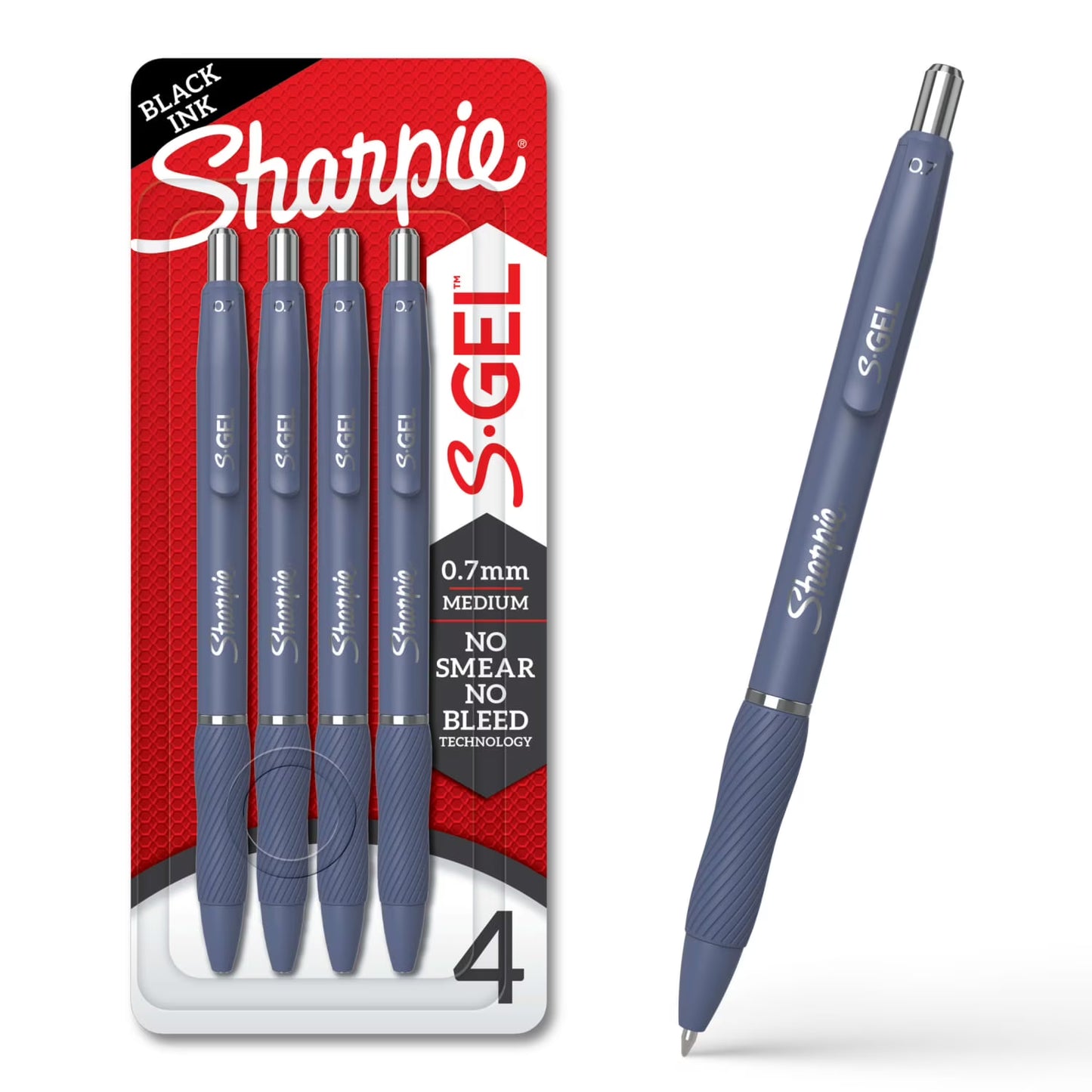 Pens - Sharpie S-Gel .7mm Medium Point Pens 4/Pkg Moonlit Midnight