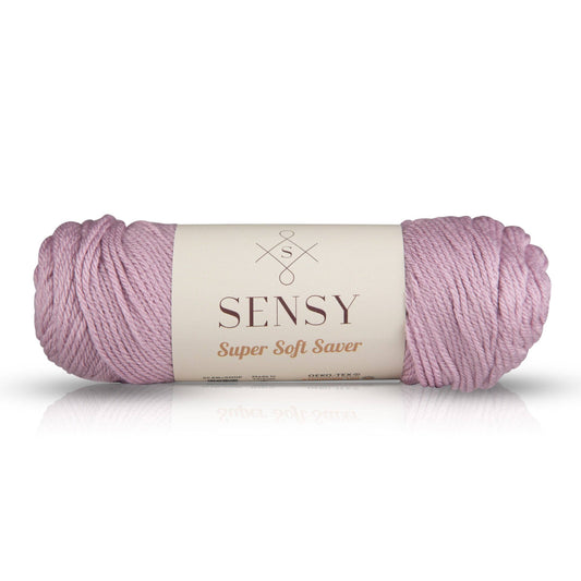 Yarn - Sensy Super Soft Saver Yarn, 3.5 oz, 190 Yards, Gauge 4 Medium: Lilac