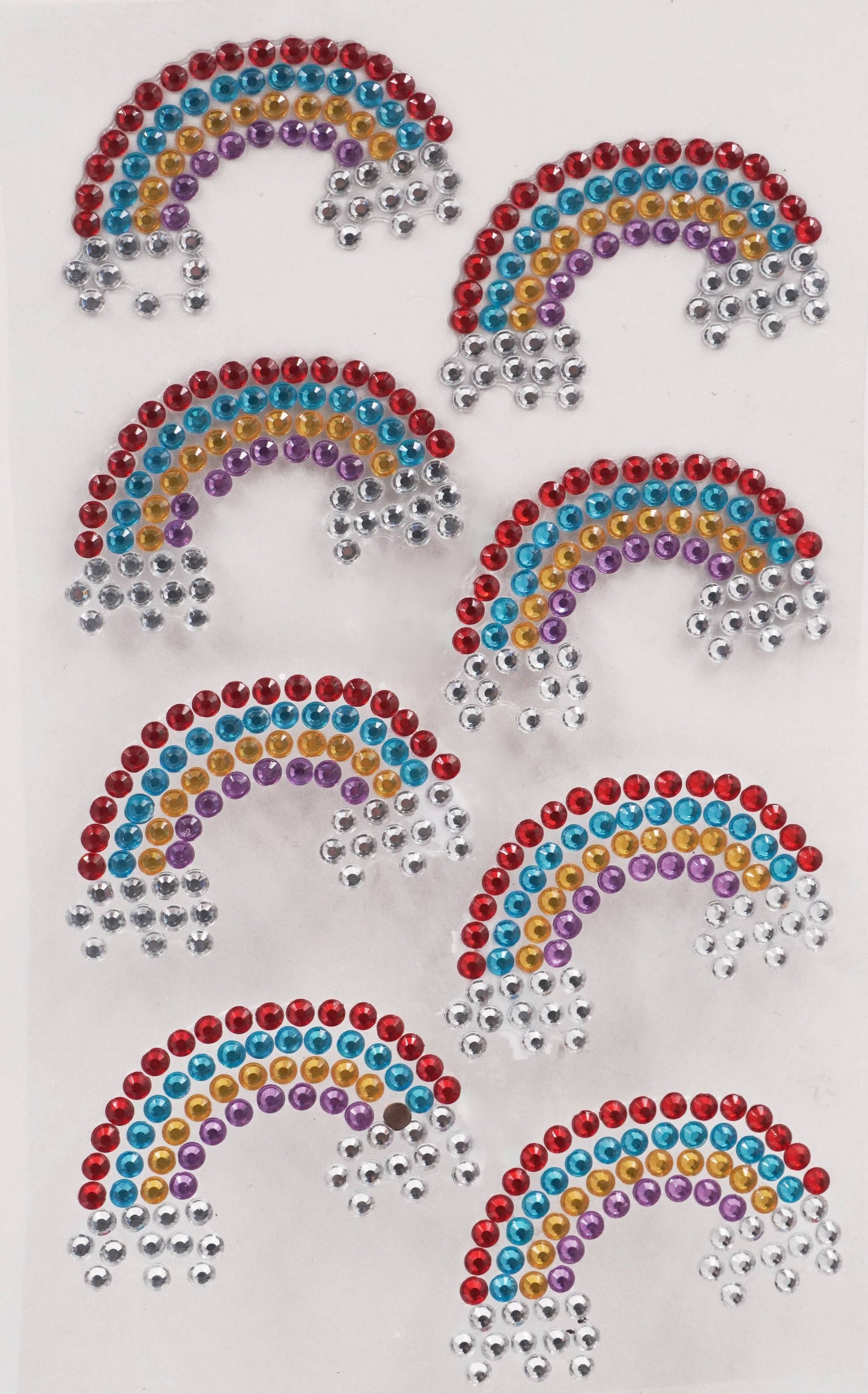 Stickers - Rhinestone Rainbow Stone Sticker, Multi-Color