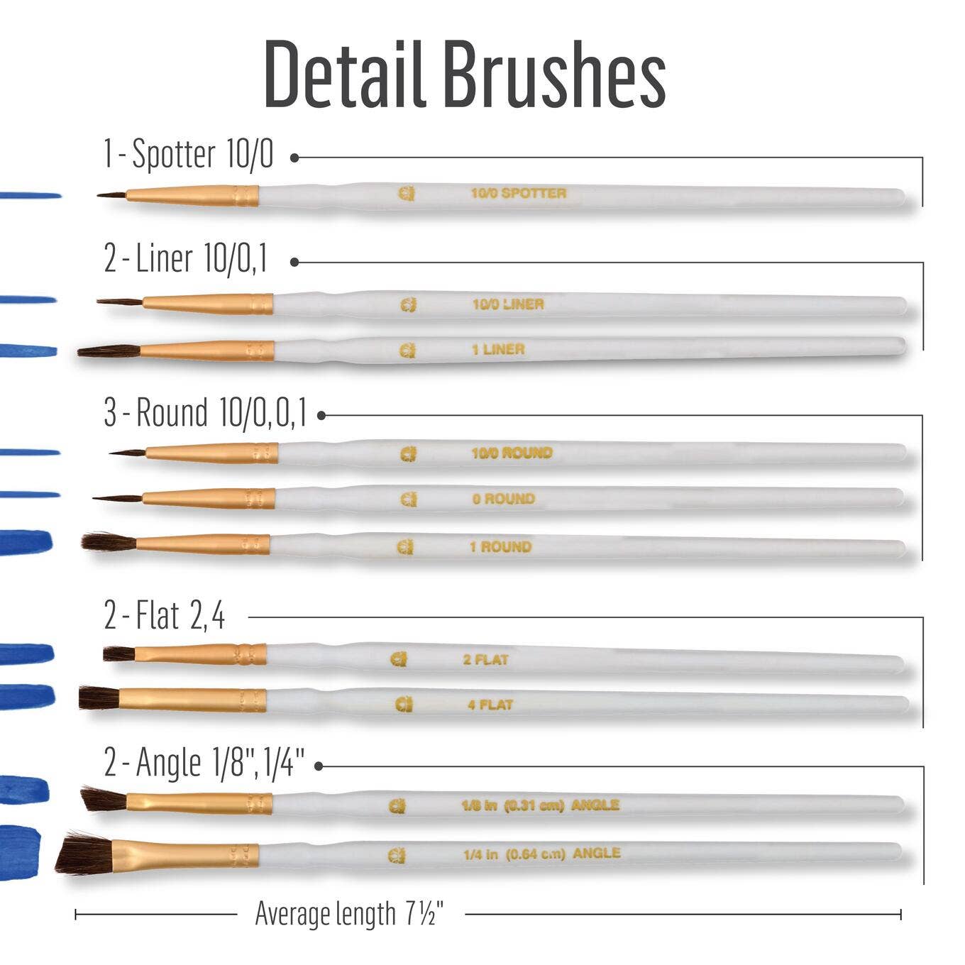 Paint Brush - FolkArt® Detail Brush Set, 10-Piece
