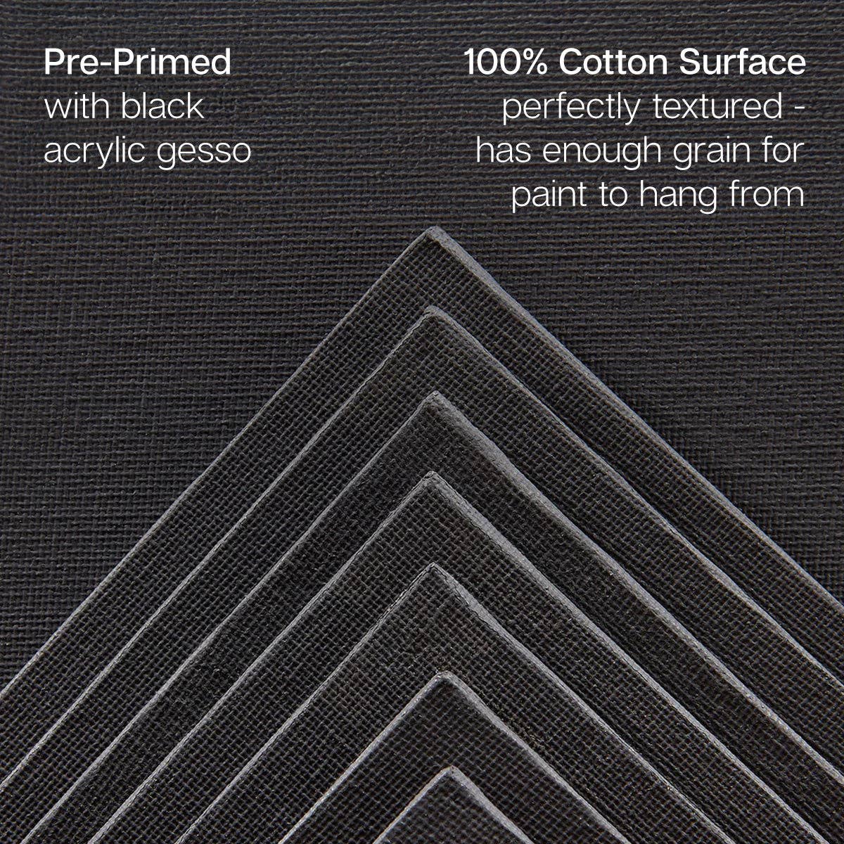 Canvas - Black Canvas Panels – 16" x 20" (4 Pack)