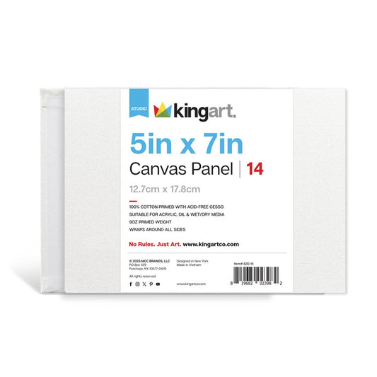 Canvas - White Canvas Panels - Classic -  5" x 7" 14 Pack
