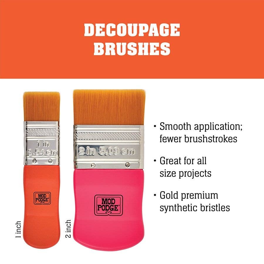 Paint Brush - Mod Podge - Decoupage Brushes - 2-Piece