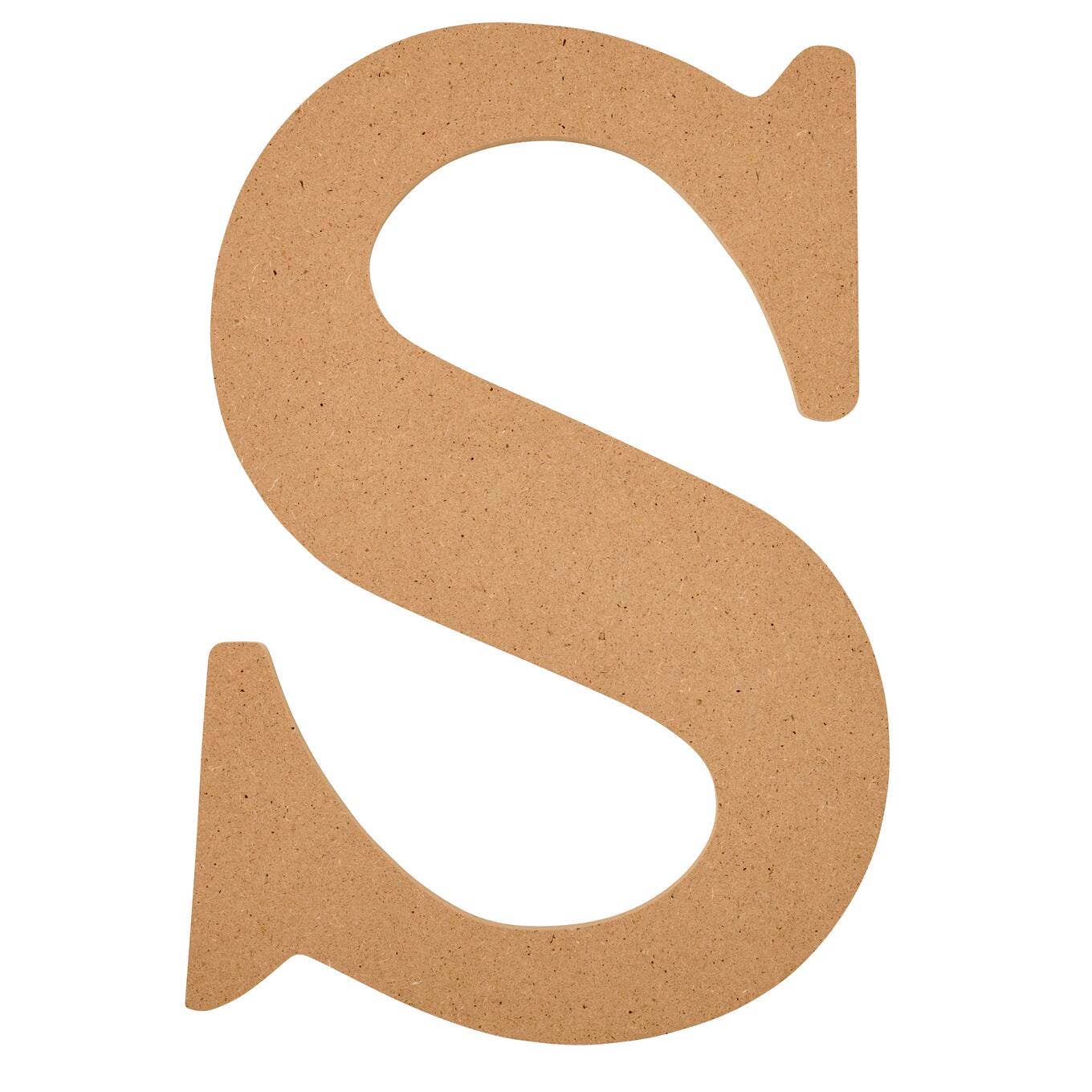 Wood - 8 inch MDF Letter - S