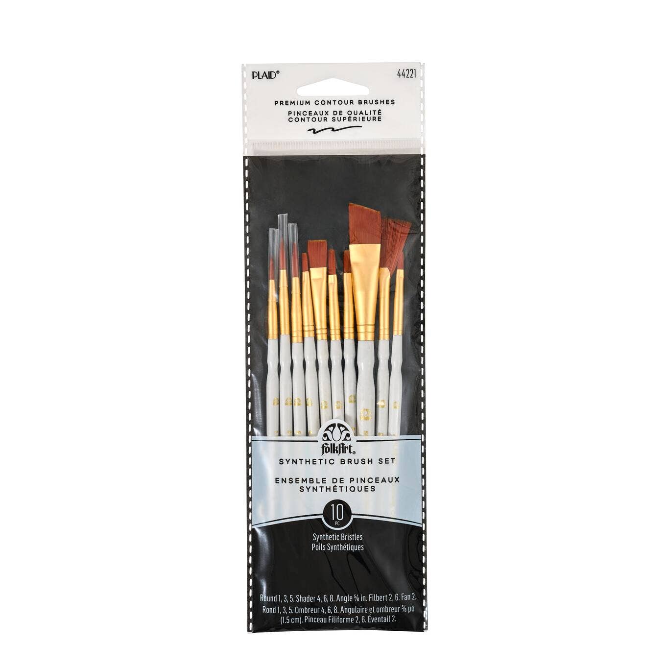 Paint Brush - FolkArt Premium Contour Brush Set - 10-Piece
