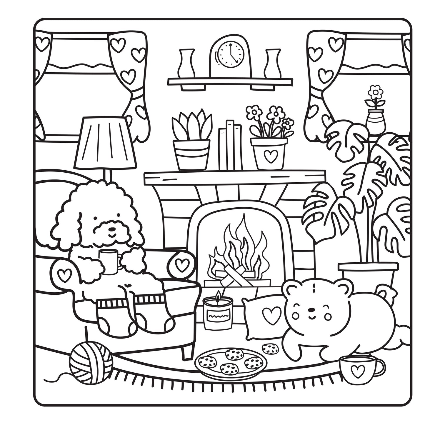 Coloring Book - Cozy & Calm
