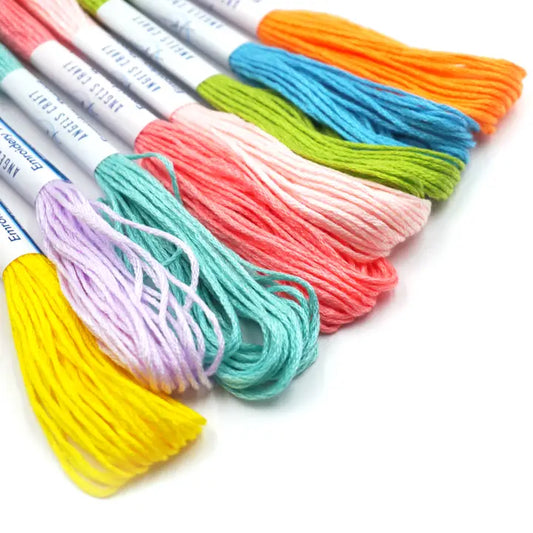 Thread - Pastel Colored Embroidery Thread 8ct