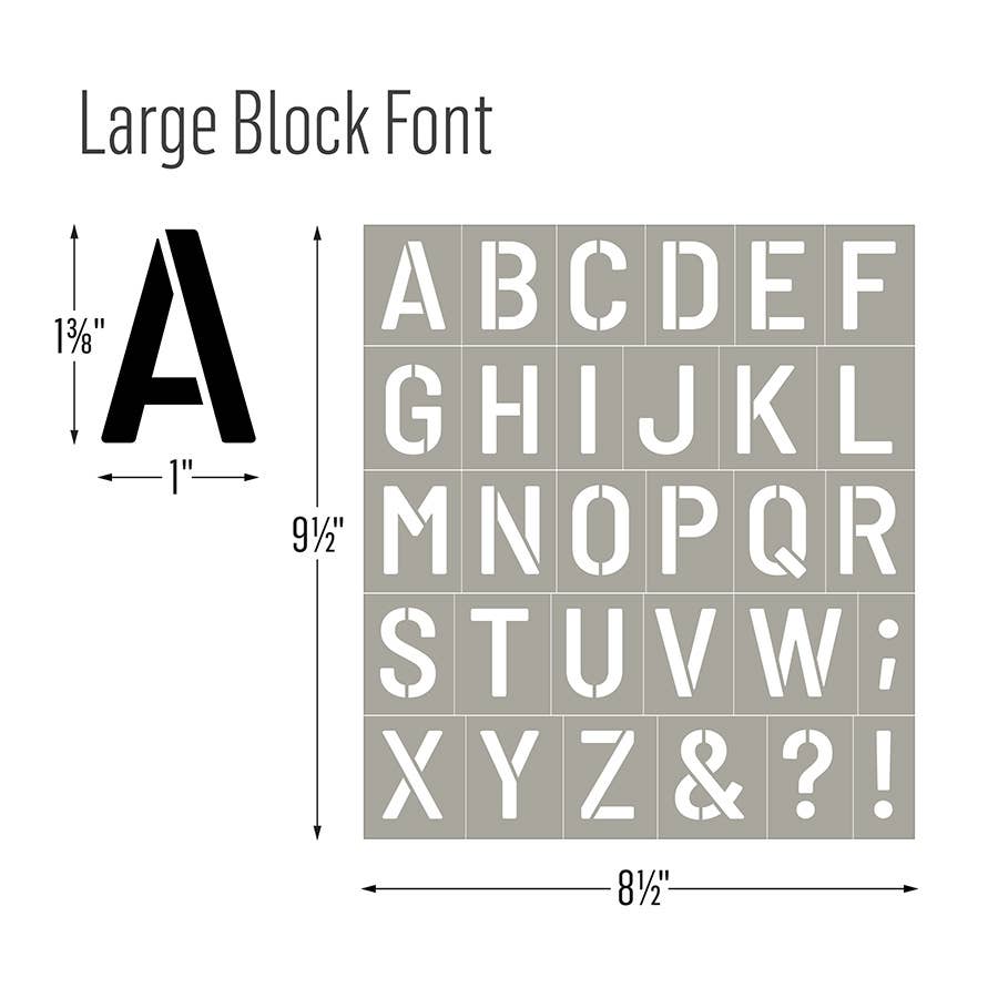 Stencils - Block Adhesive 3-Piece