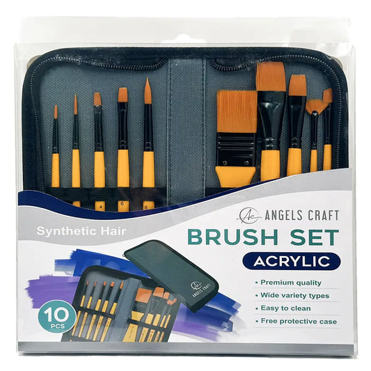 Paint Brush - Asst. 10ct Set w/ case