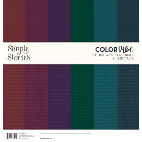 Scrapbook Paper - Color Vibe Textured Cardstock Kit - Darks