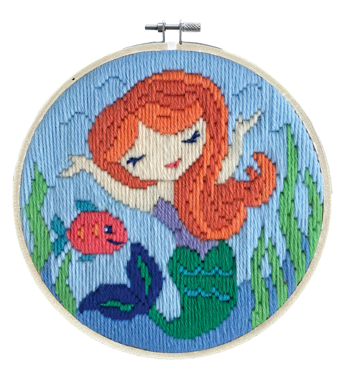 Cross Stitch - Diamond Dotz Long Stitch Cross Stitch Mermaid Song - 6.0"