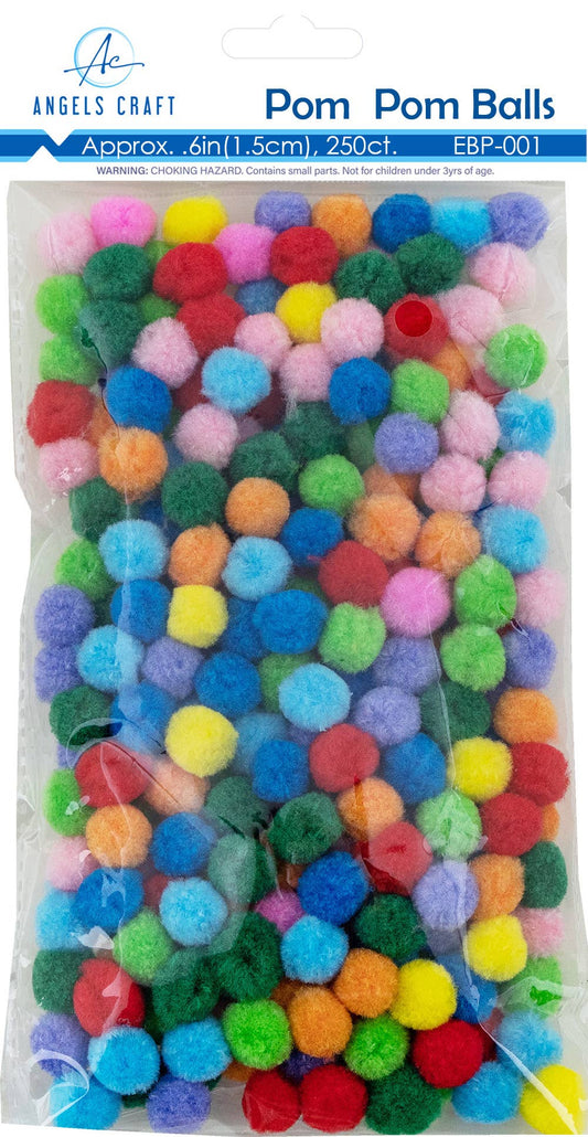 Pom-Poms – 0.59'' 250ct Multicolor