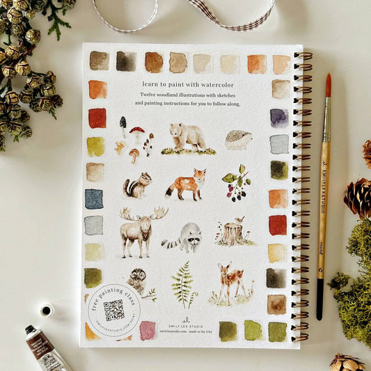 Workbook - Woodland watercolor workbook
