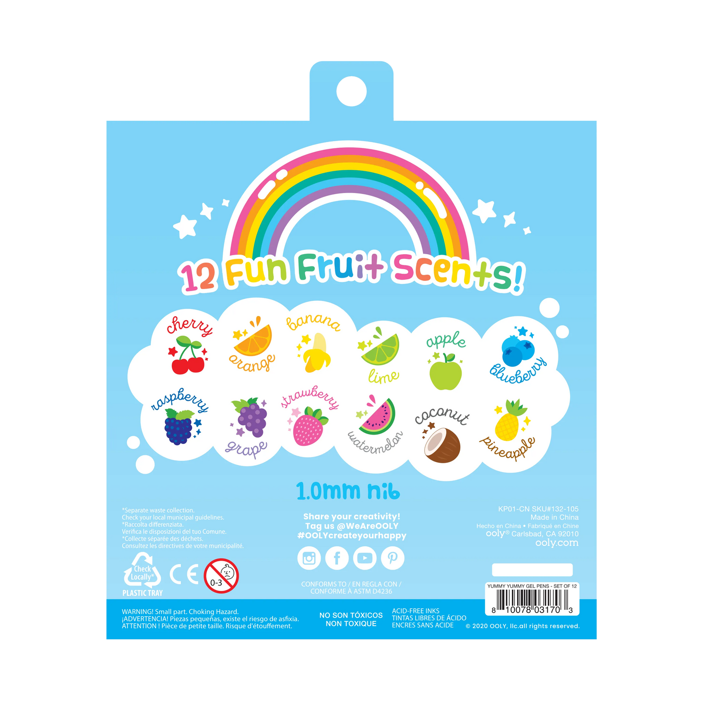 Pens - Yummy Yummy Scented Glitter Gel Pens - Set of 12