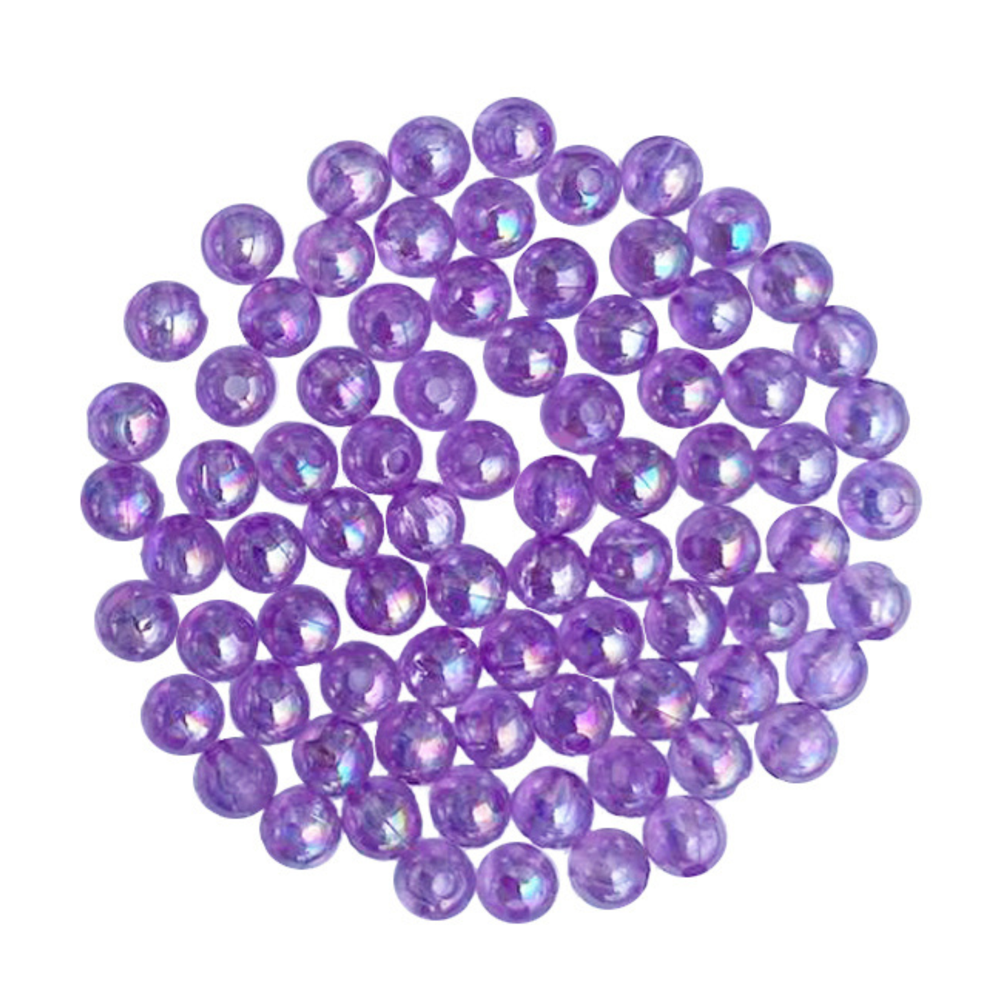Jewelry - Clear Beads, Approx. 8mm 35g Red