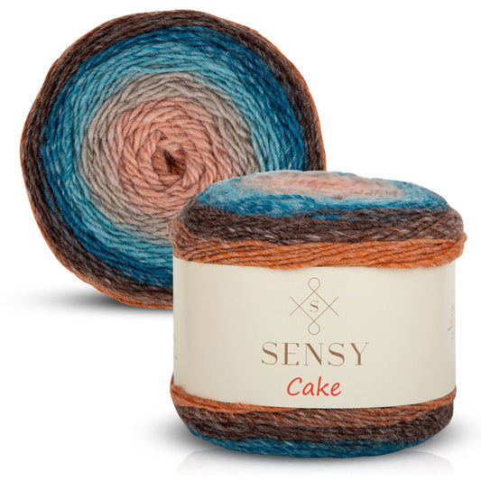 Yarn - Sensy Cake Yarn, 5.3 oz, 525 Yards, Gauge 3 Light: 562