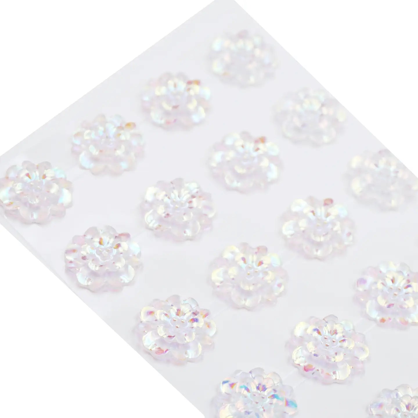 Stickers - Iridescent Flower Stone Stickers 24-ct 19mm