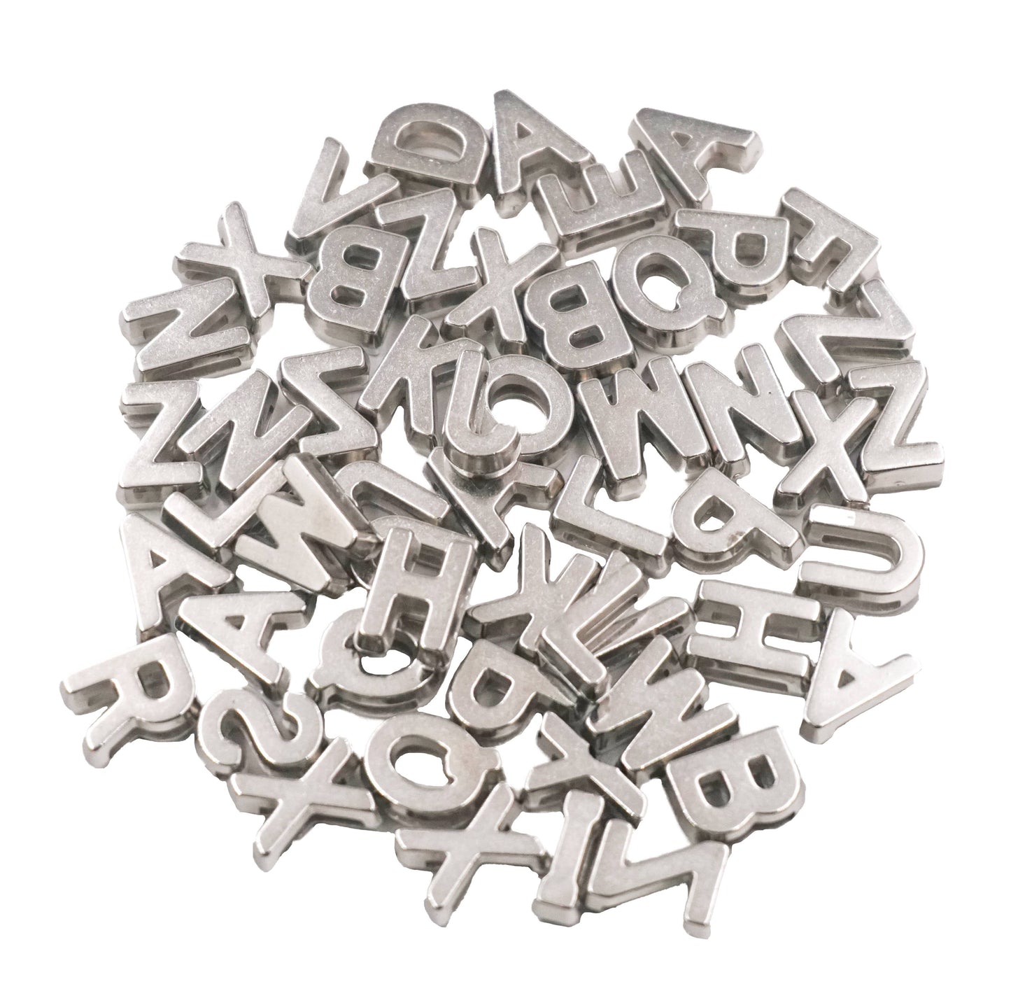Jewlery - Acrylic Alphabet Silver Beads for DIY jewelry making