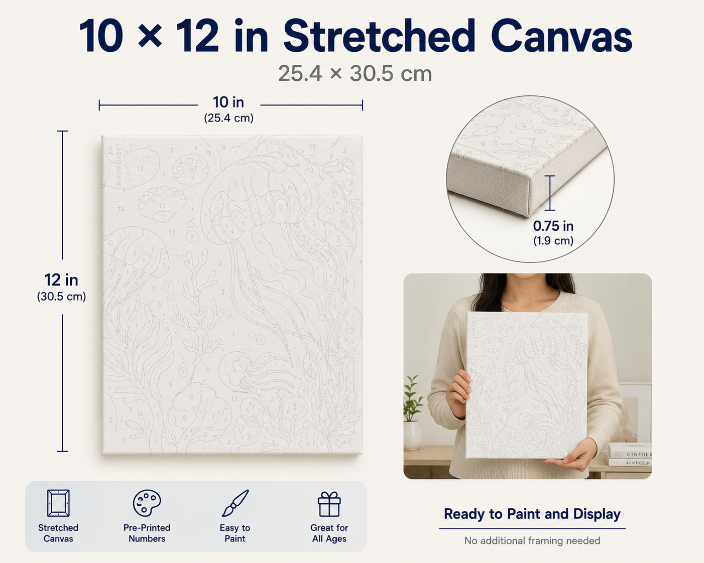 Paint-by-Number Kits Jellyfish Current