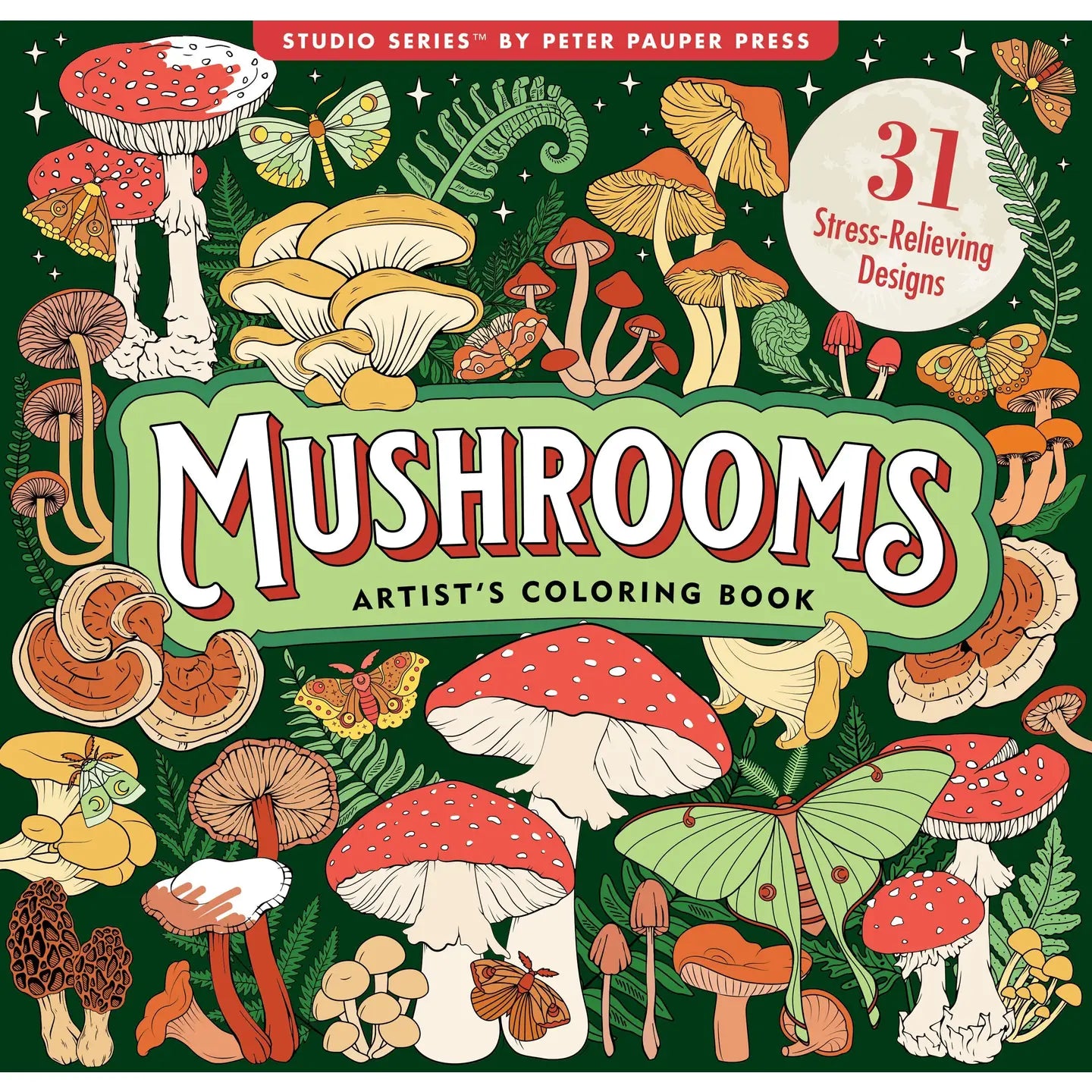 Coloring Book - Mushrooms Adult Coloring Book